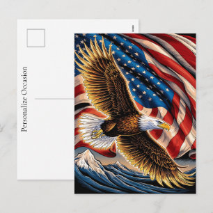 USA The American Way Personalise American Holiday  Postcard