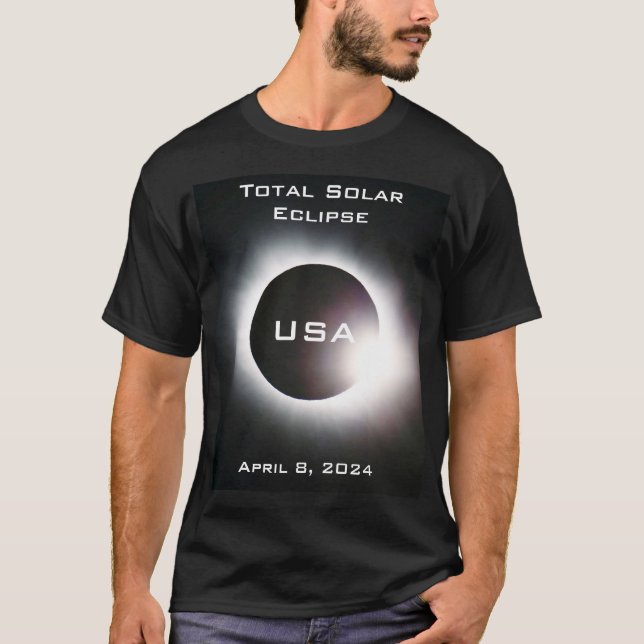USA Total solar eclipse April 8, 2024 T-Shirt (Front)