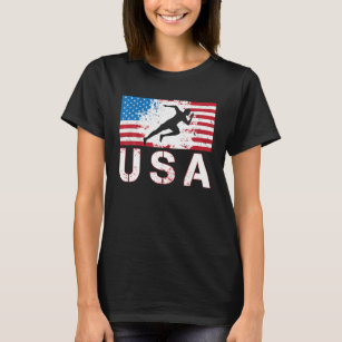 USA Track and field team American flag US men wome T-Shirt