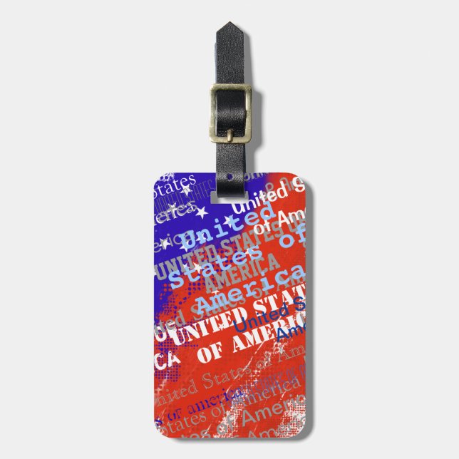 USA travel Luggage Tag (Front Vertical)