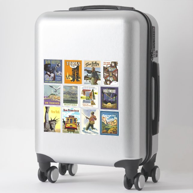 USA Travel Poster stickers (Suitcase)