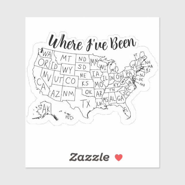 USA Travel Tracker Map Places Visited Coloring (Sheet)