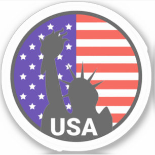 USA Travel Vinyl Sticker