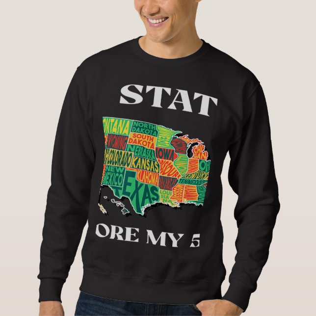 USA Travel  Visit 50 States Map 1 Sweatshirt (Front)