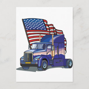 USA Truck Driver Postcard