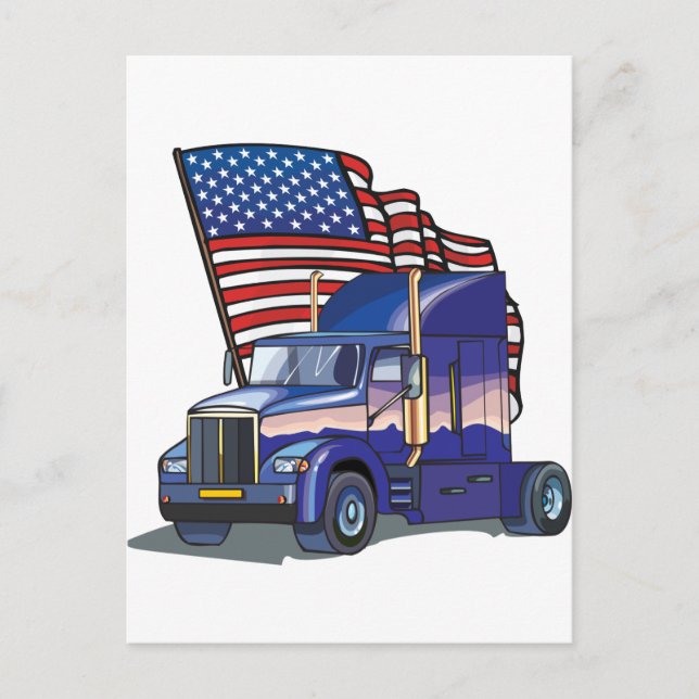 USA Truck Driver Postcard (Front)