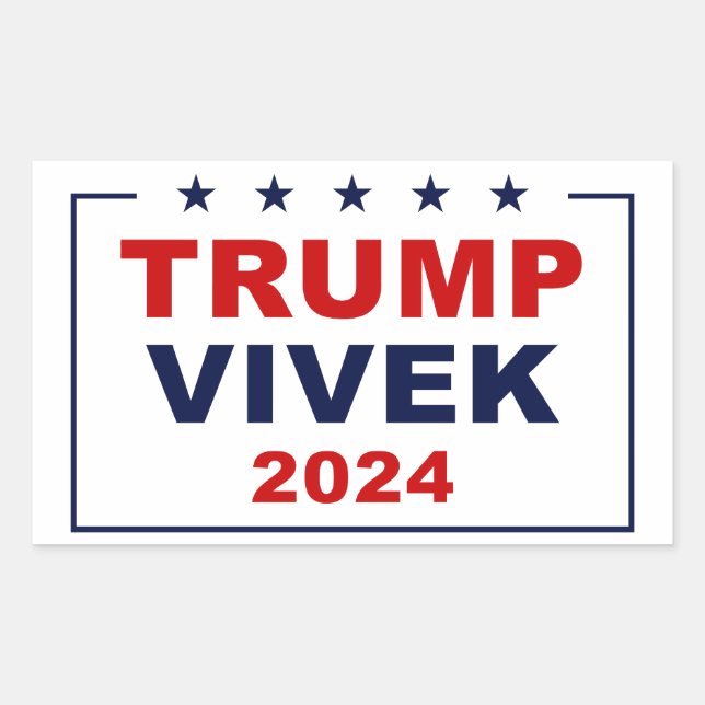 USA Trump Vivek 2024 Rectangular Sticker (Front)