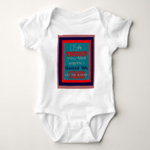 USA Trump You Are Hired! United We Stand Art Print Baby Bodysuit