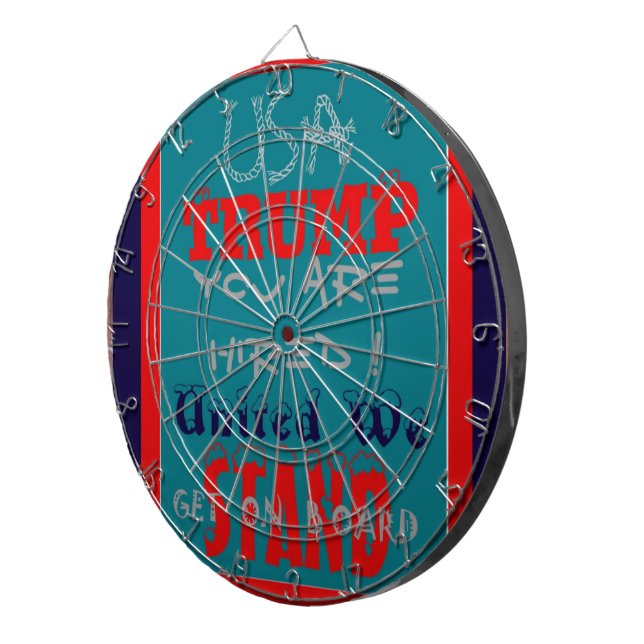 USA Trump You Are Hired! United We Stand Art Print Dartboard (Front Right)