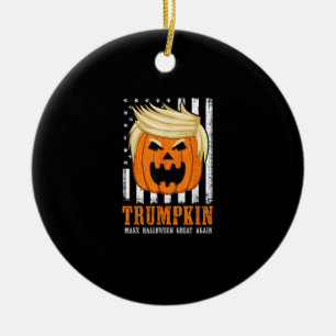 Usa Trumpkin Make Halloween Great Again Funny Ceramic Ornament