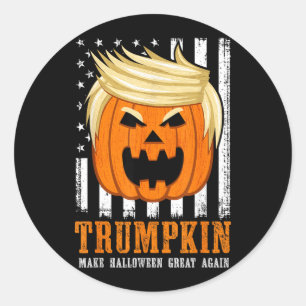 USA Trumpkin Make Halloween Great Again Funny Classic Round Sticker