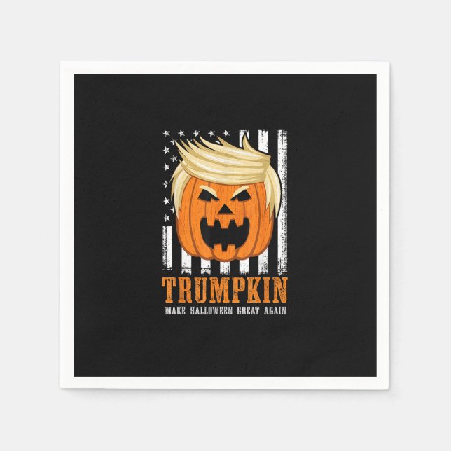 Usa Trumpkin Make Halloween Great Again Funny Napkin (Front)