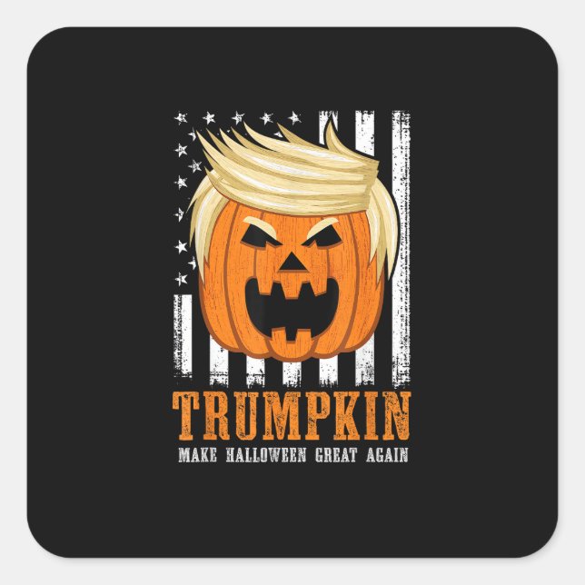 Usa Trumpkin Make Halloween Great Again Funny Square Sticker (Front)