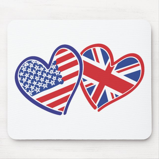 USA---UK-Love Mouse Pad (Front)