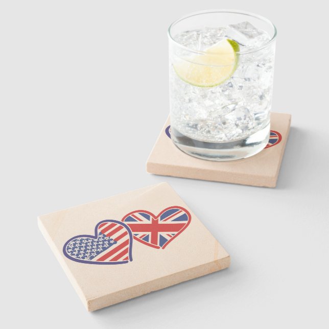 USA---UK-Love Stone Coaster (Side)