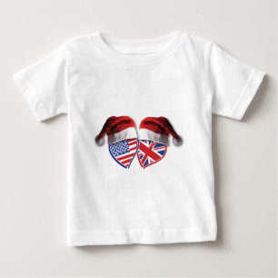 USA-UK-Santa-Hats Baby T-Shirt