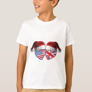USA-UK-Santa-Hats.png T-Shirt