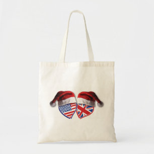USA-UK-Santa-Hats Tote Bag