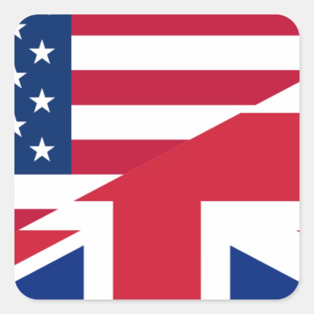 usa uk square sticker (Front)