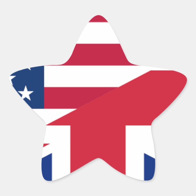 usa uk star sticker (Front)