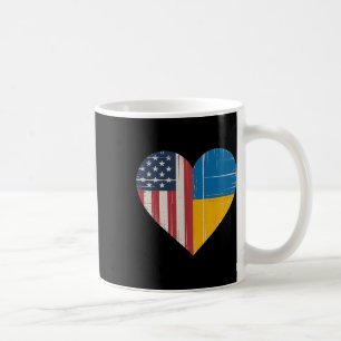 Usa Ukraine Heart - Dual Citizenship 3 Coffee Mug