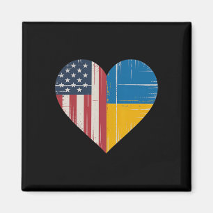 Usa Ukraine Heart - Dual Citizenship 3 Magnet