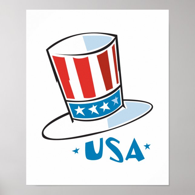 USA Uncle Sam Hat Poster (Front)