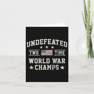 Usa Undefeated Two Time World War Champs Card