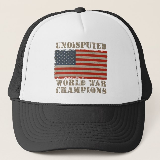 USA, Undisputed World War Champions Trucker Hat (Front)