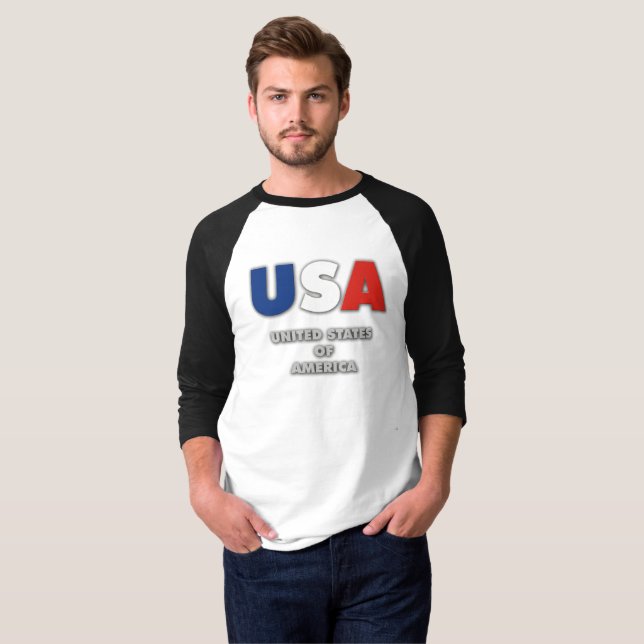 USA - United State Of America T-Shirt (Front Full)