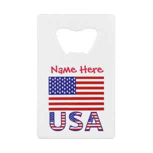 USA United States America Flag Red Personalisation