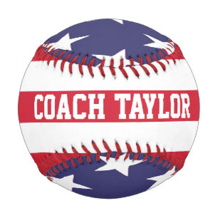 USA United States American Flag Personalised Coach Baseball