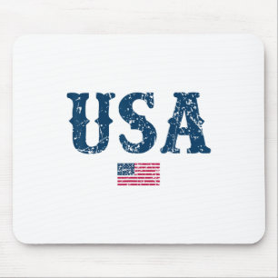Usa United States Of America American Flag July 4t Mouse Pad