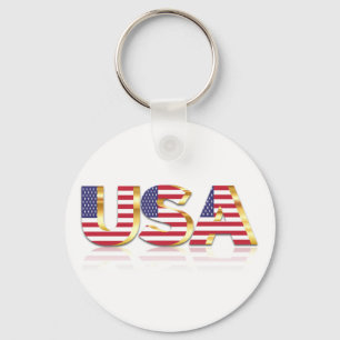 USA - United States of America - Flag - Patriotic Key Ring