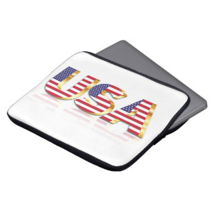 USA - United States of America - Flag - Patriotic Laptop Sleeve