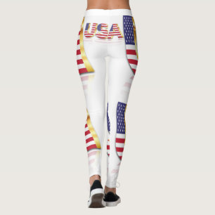 USA - United States of America - Flag - Patriotic Leggings