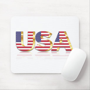 USA - United States of America - Flag - Patriotic Mouse Pad