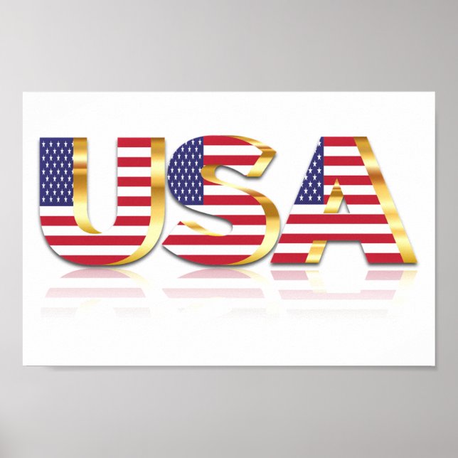 USA - United States of America - Flag - Patriotic  Poster (Front)