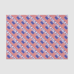 USA United States of America Flag Tiled Tissue Paper