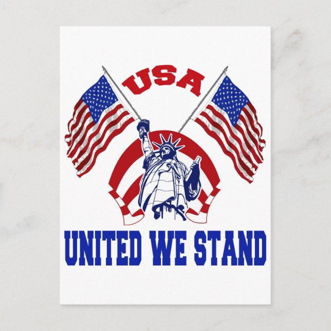 USA UNITED WE STAND POSTCARD (Front)