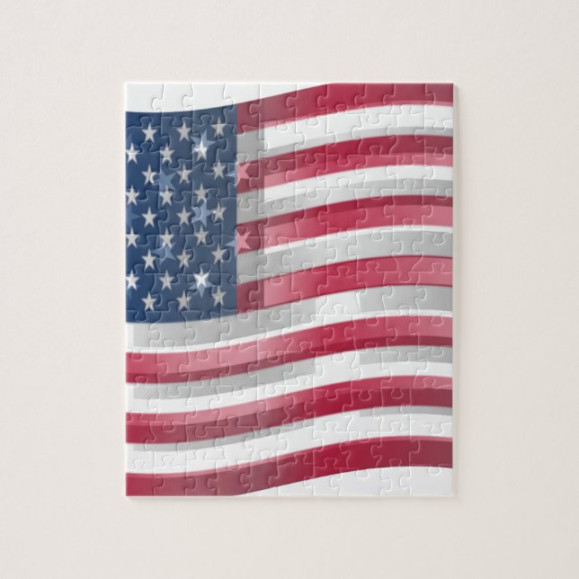 USA Unites: Stripes & Stars in Bold Design Jigsaw Puzzle (Vertical)