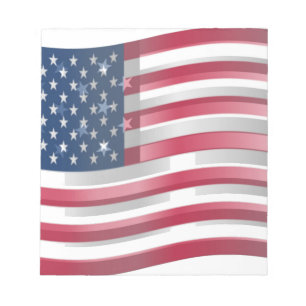 USA Unites: Stripes & Stars in Bold Design Notepad