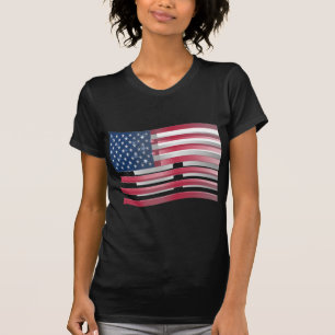 USA Unites: Stripes & Stars in Bold Design T-Shirt