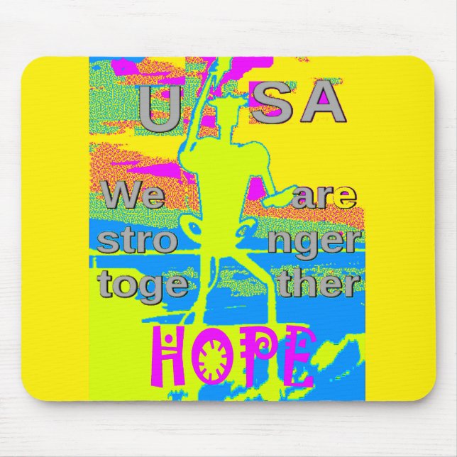 USA Unity Design: Hope and Strength Mouse Pad (Front)