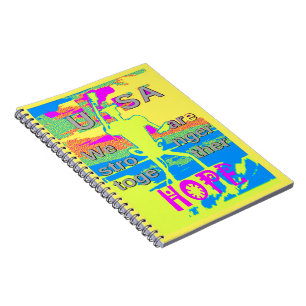 USA Unity Design: Hope and Strength Notebook