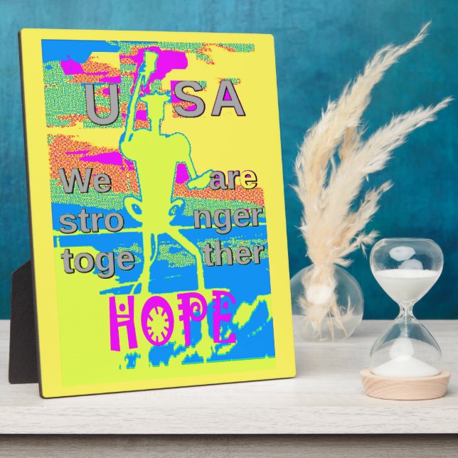 USA Unity Design: Hope and Strength Plaque (Side)