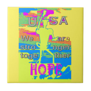 USA Unity Design: Hope and Strength Tile