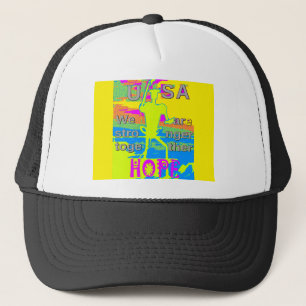 USA Unity Design: Hope and Strength Trucker Hat