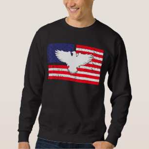 Usa Us American Flag Patriotic 4th Of July Bald Ea Sweatshirt