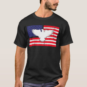 Usa Us American Flag Patriotic 4th Of July Bald Ea T-Shirt